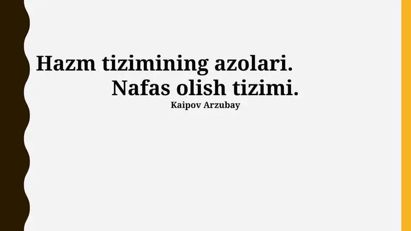 Hazm tizimining azolari