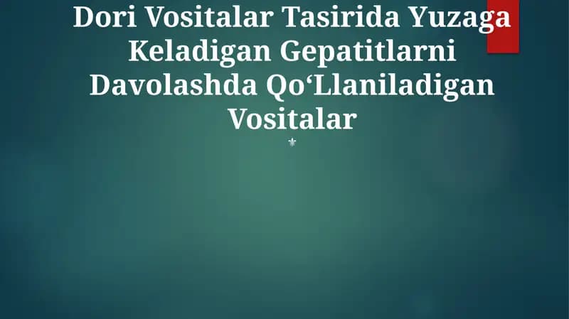 Gepatitlarni Davolash