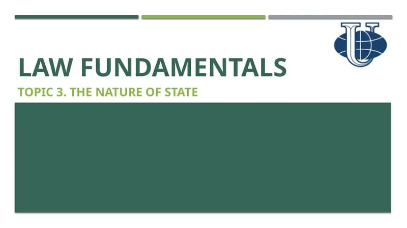 Law fundamentals