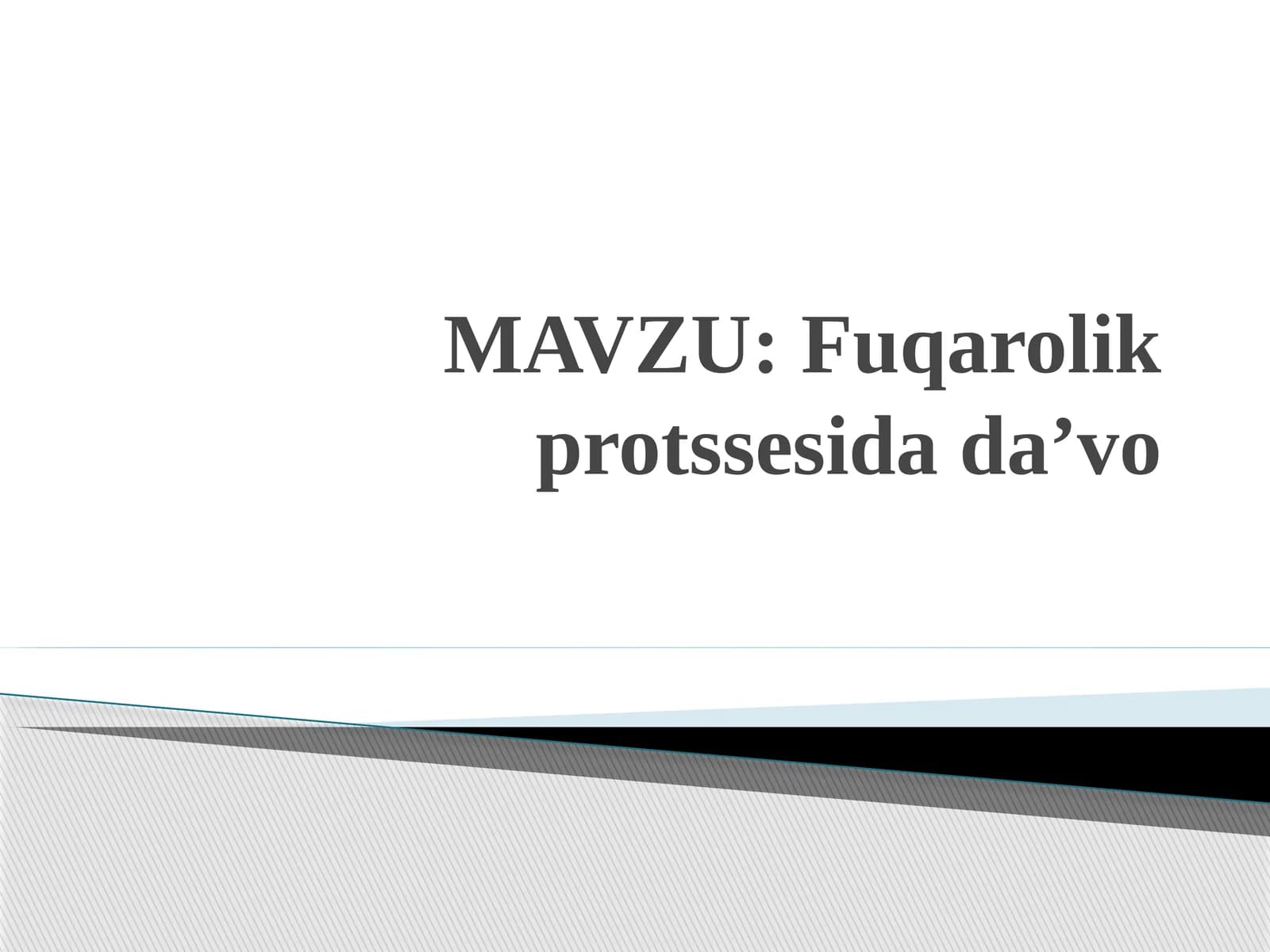 Fuqarolik protssesidada’vo