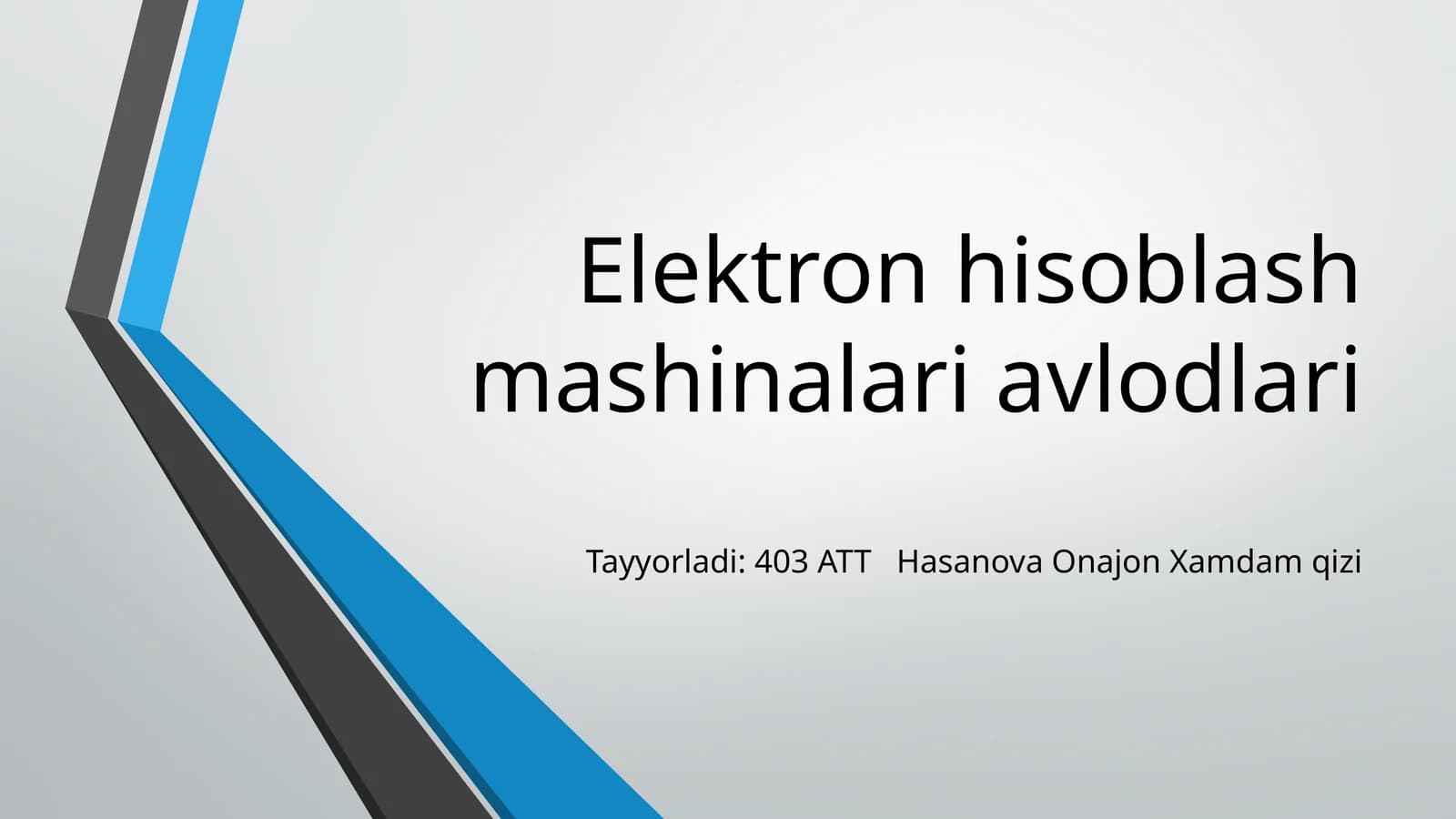 Elektron hisoblash mashinalari avlodlari
