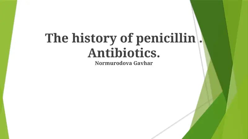 The history of penicillin. Antibiotics