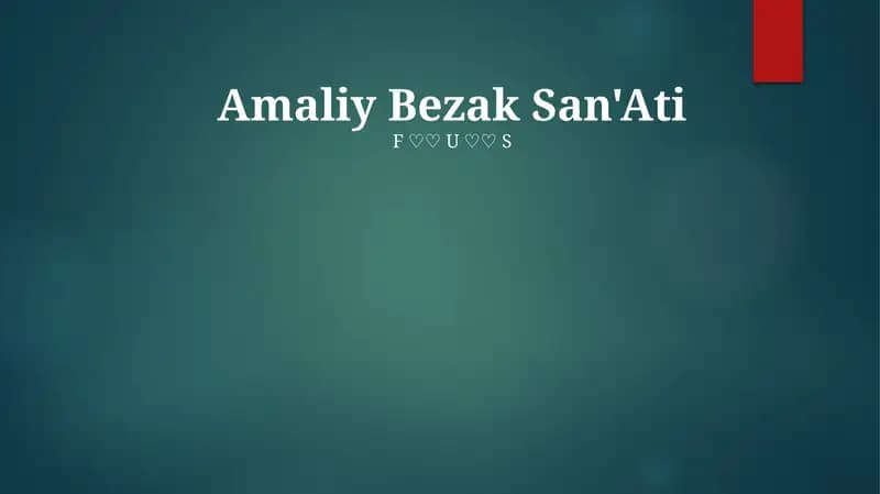 Amaliy Bezak San'Ati
