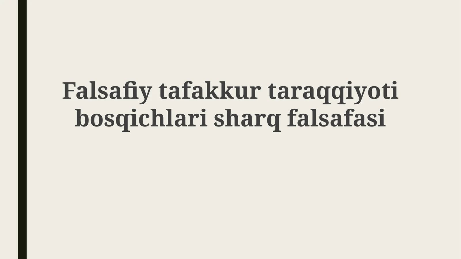 Sharq falsafasi