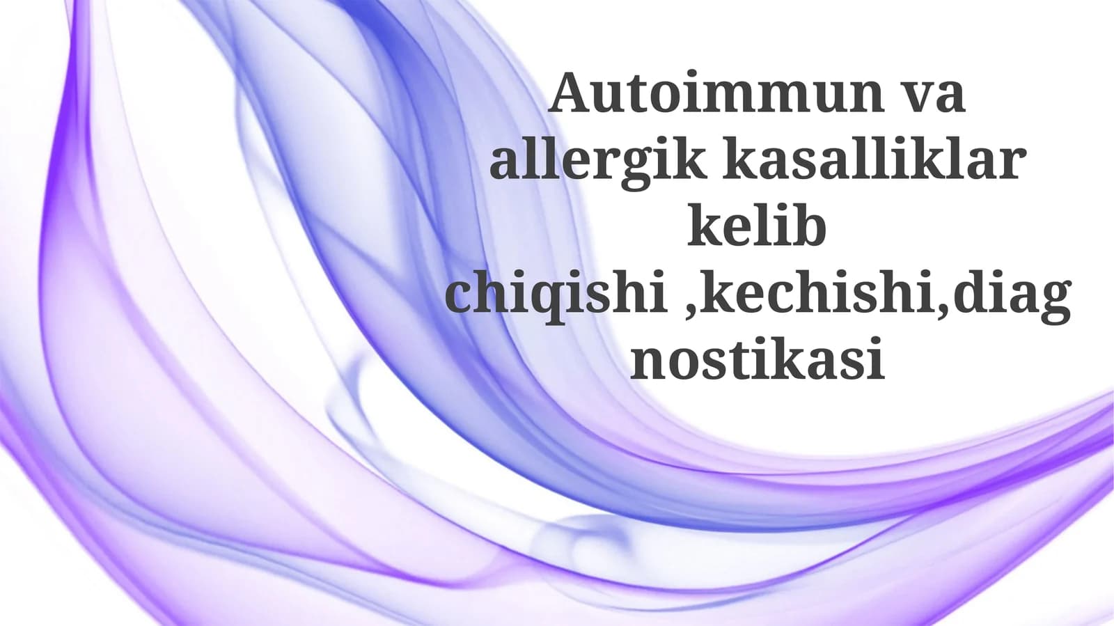Autoimmun Va Allergik Kasalliklar