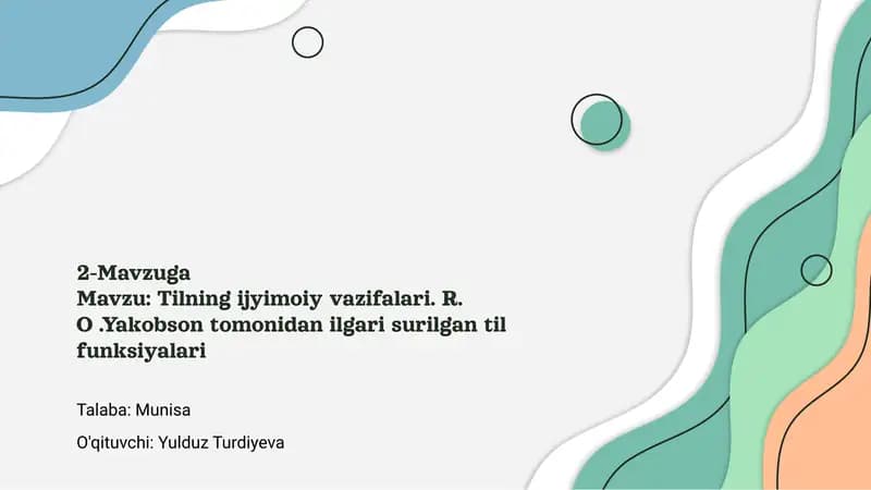 Tilning ijyimoiy vazifalari