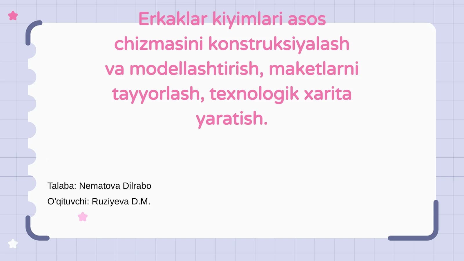 Erkaklar kiyimlari asos chizmasi