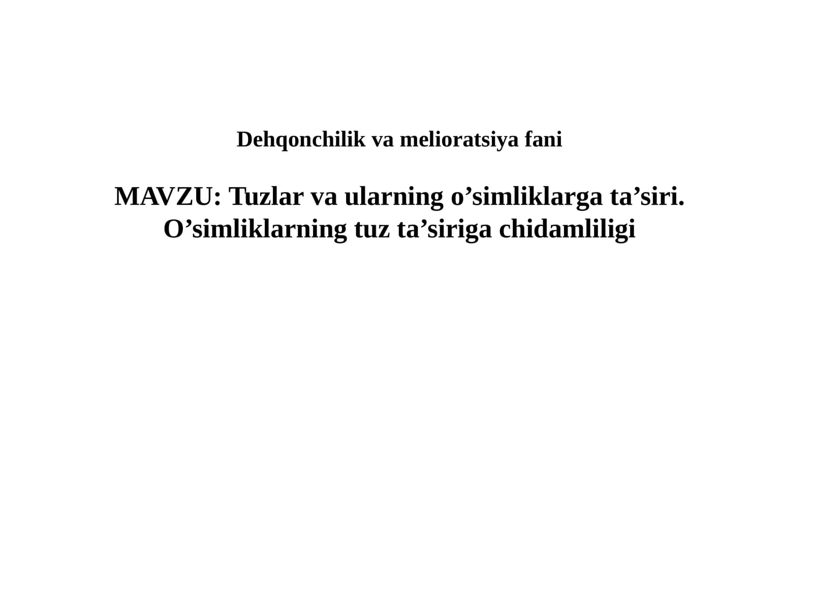 Dehqonchilikvamelioratsiyafani