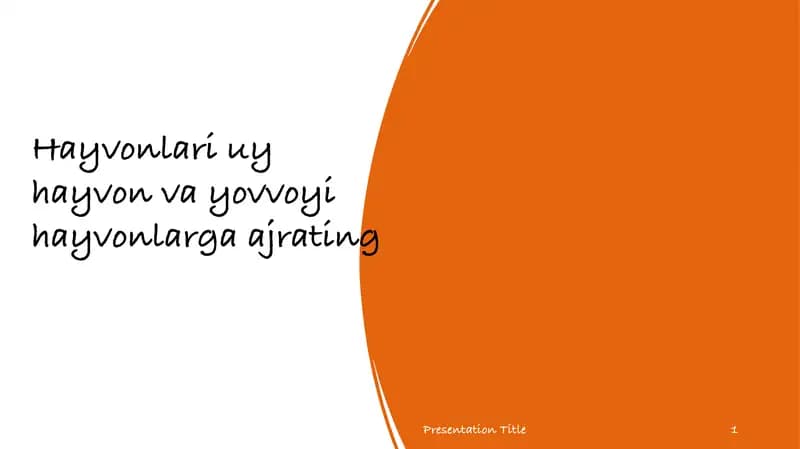 hayvonlar haqida metodlar
