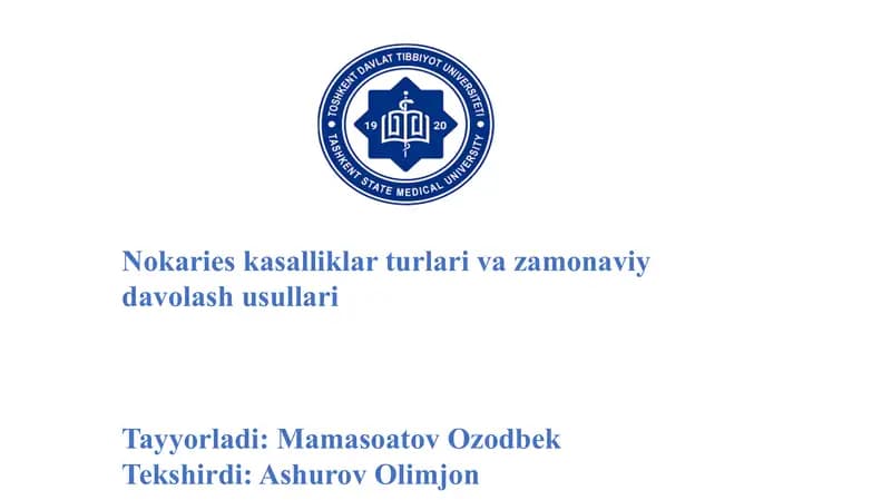 nokarioz kasalliklar
