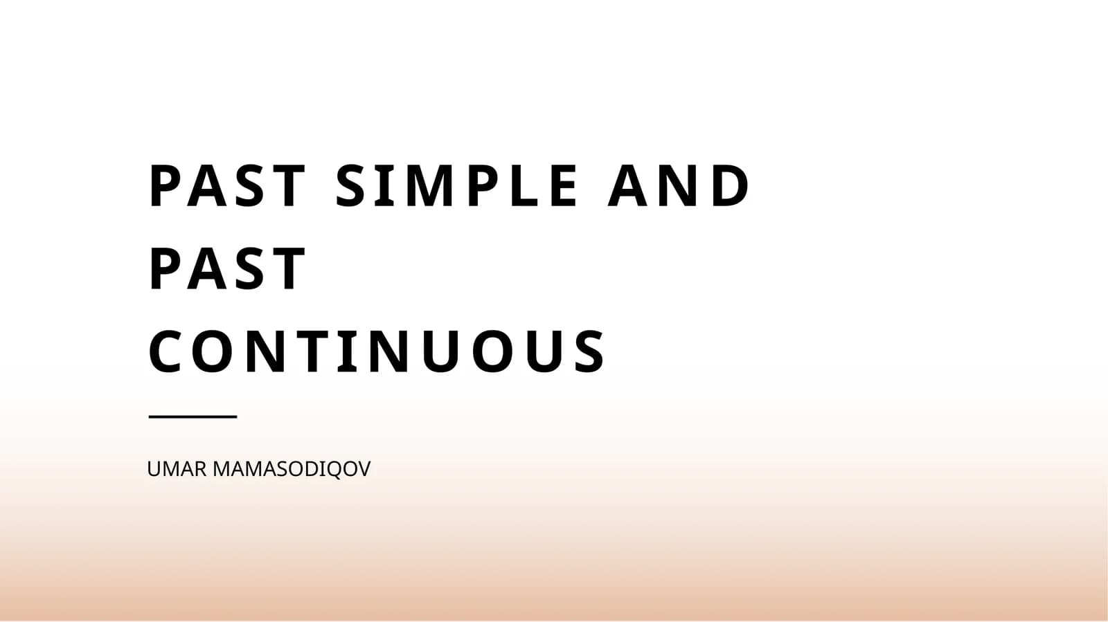 Past simple and past continuous