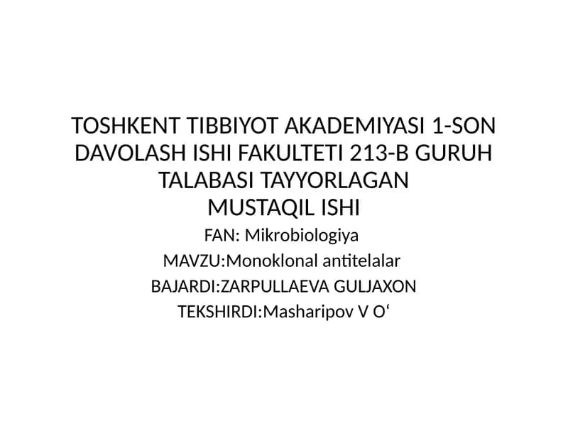 Monoklonal antitanalar