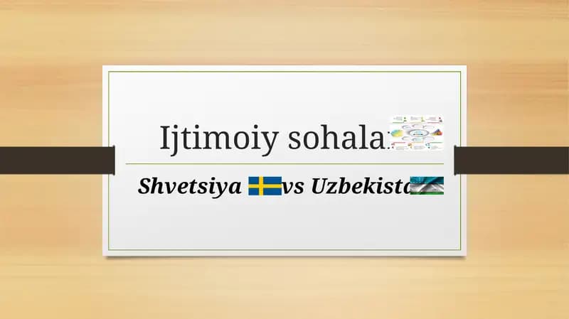Ijtimoiy sohalarda Shvetsiya vs O'zbekiston