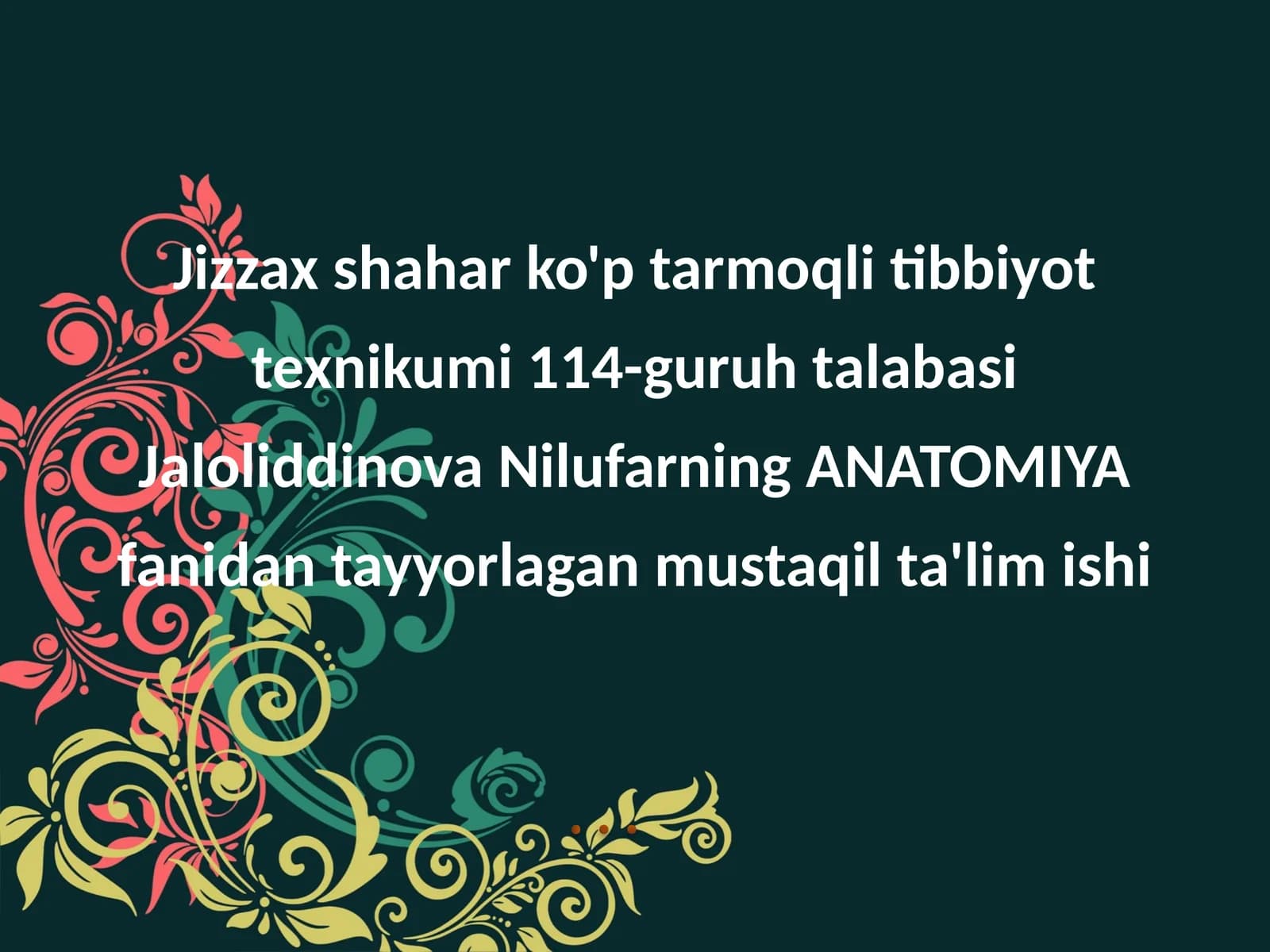 Bo'yin mushaklari anatomik tuzilishi