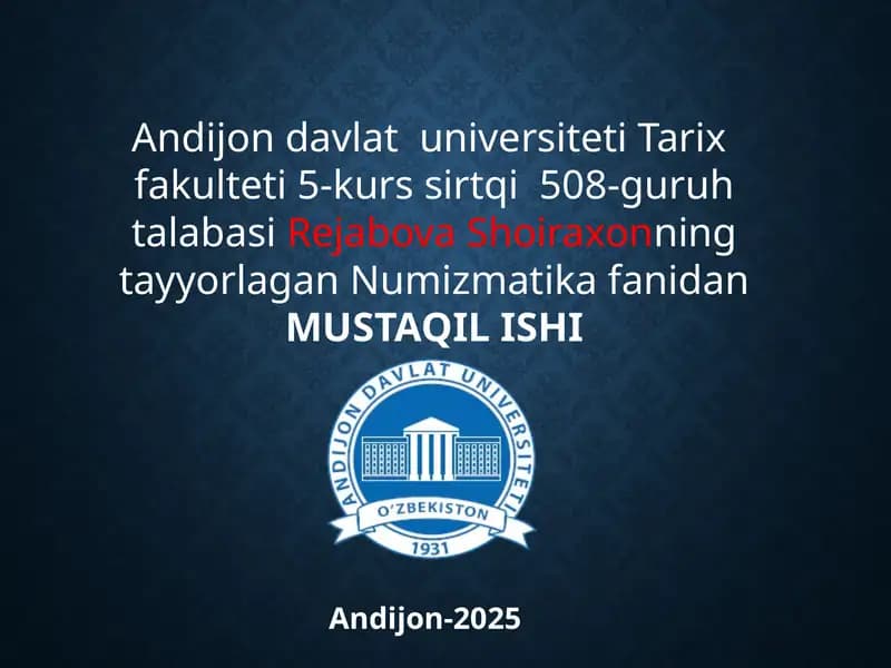 Somoniylar davri tangalari