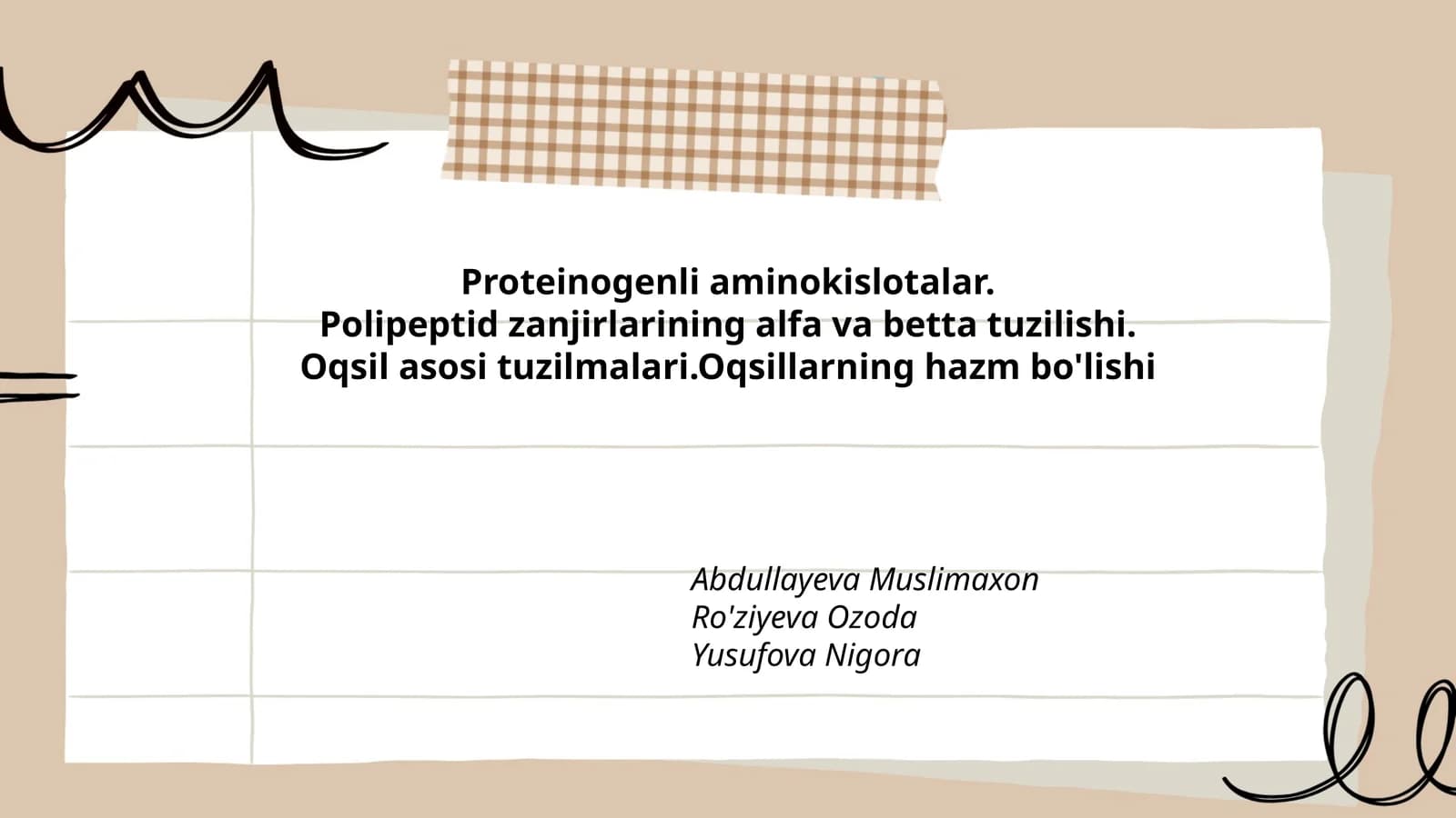 Proteinogenli aminokislotalar