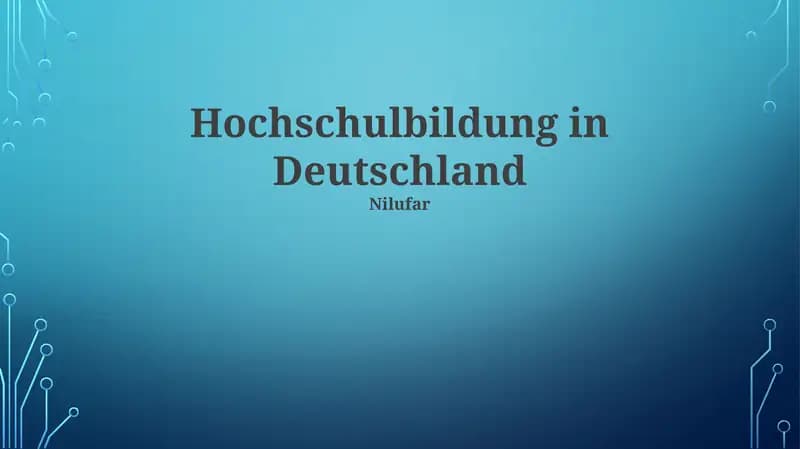Hochschulbildung in Deutschland