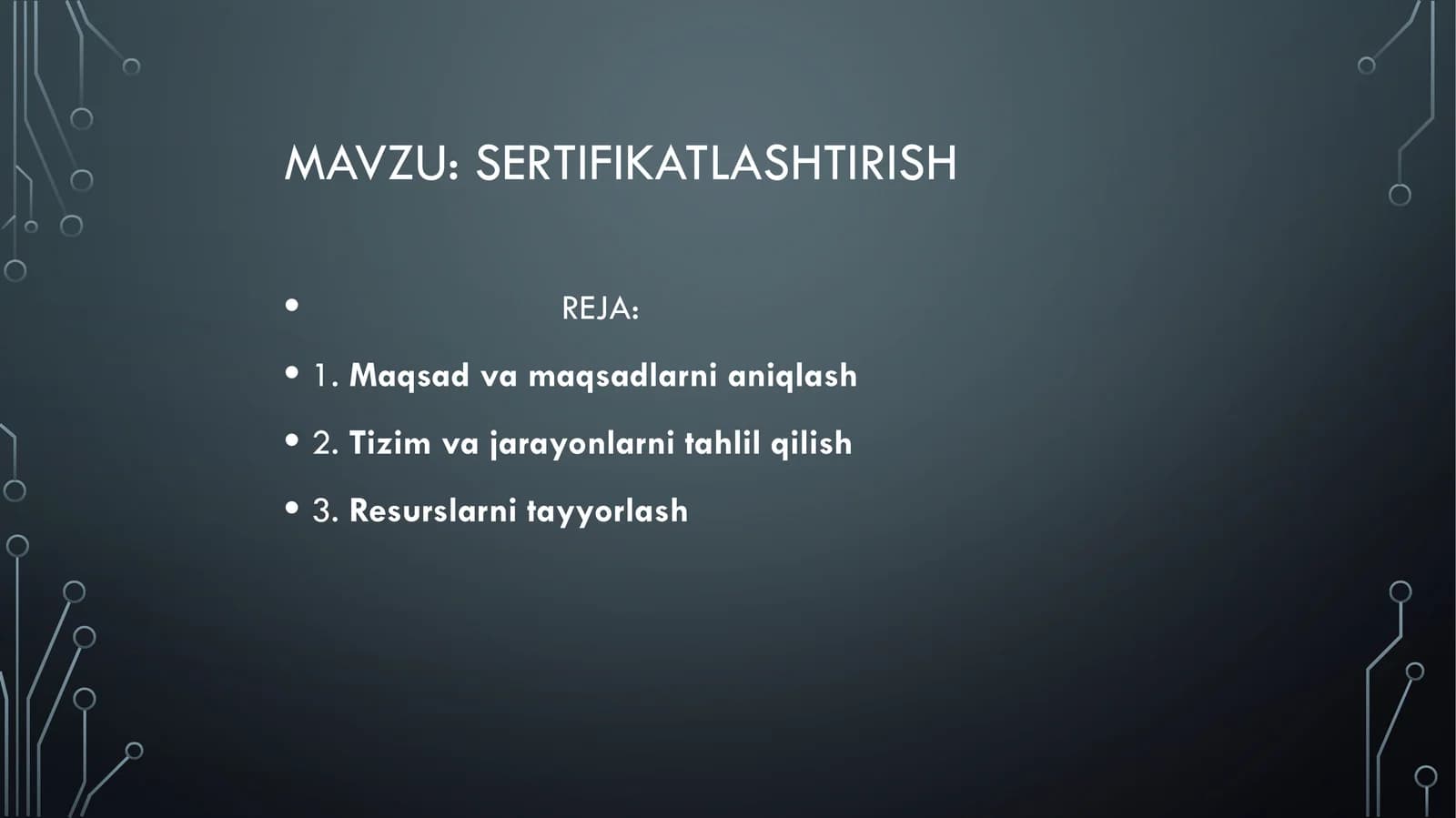 Sertifikatlashtirish