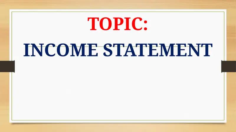 Income statement