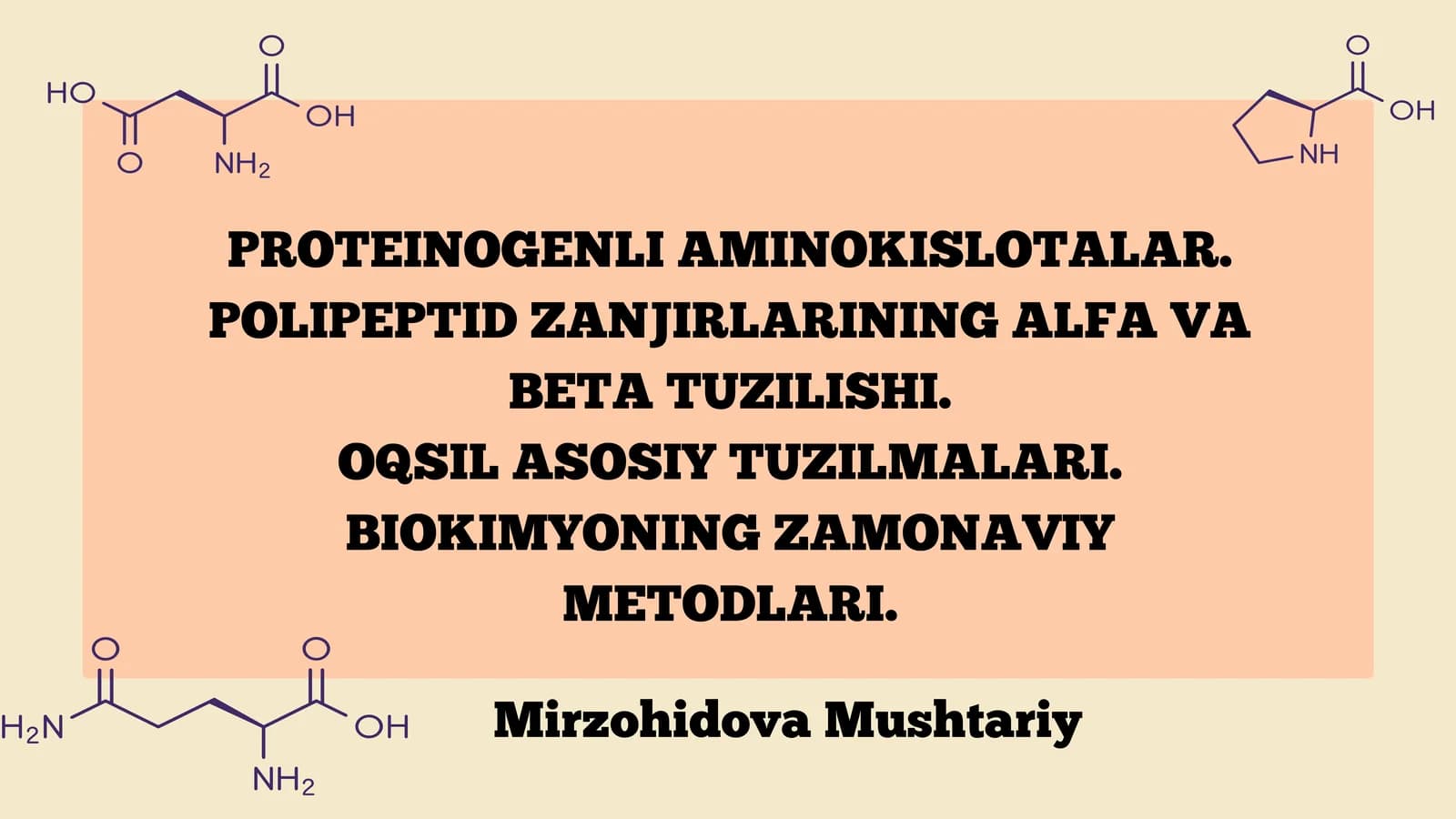 Proteinogenli aminokislotalar