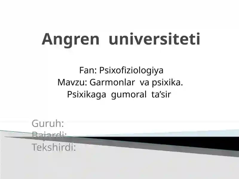Garmonlar va Psixika