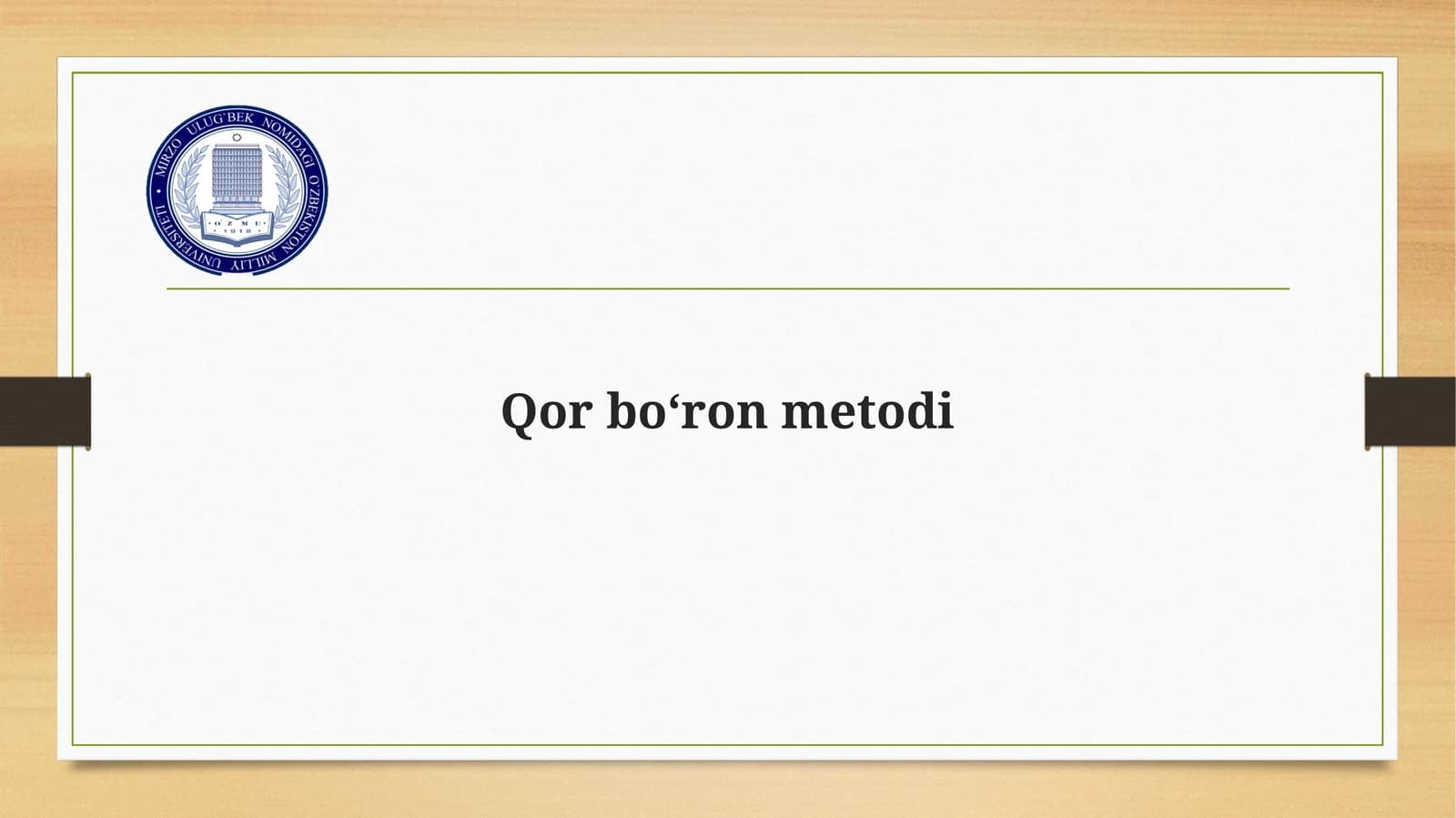 Qor bo‘ron metodi