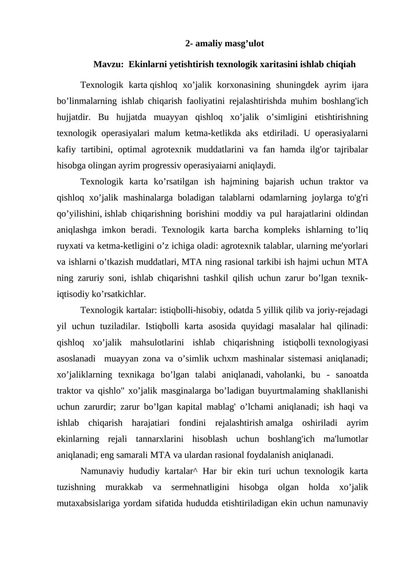 Texnologik karta