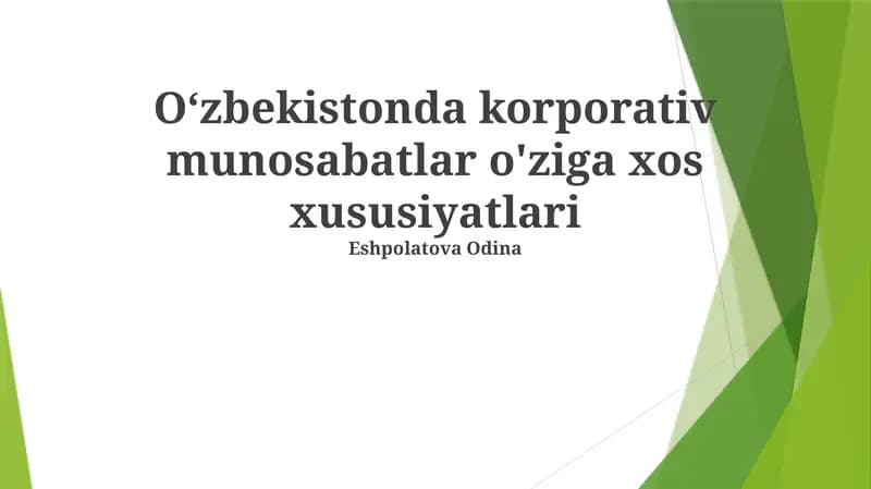 Korporativ munosabatlar