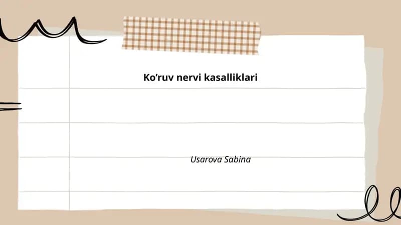 Ko’ruv nervi kasalliklari