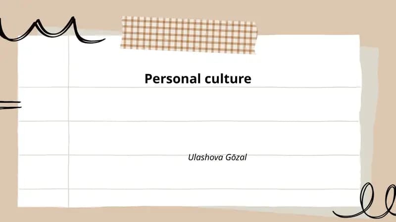 Personal culture