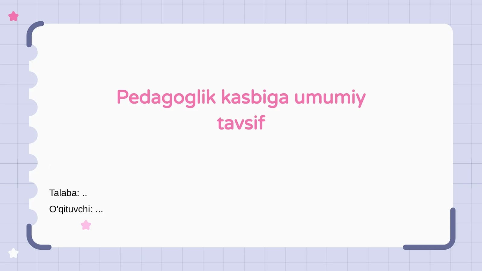 Pedagoglik kasbi