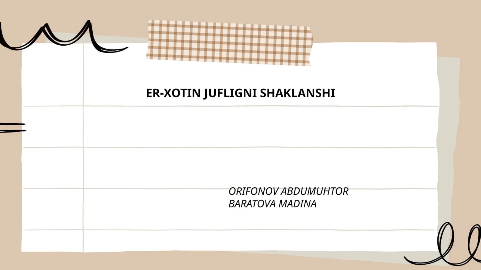 Nikohni shakllantirish
