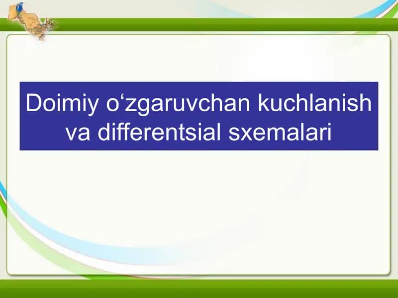 Elektr toki va kuchlanish
