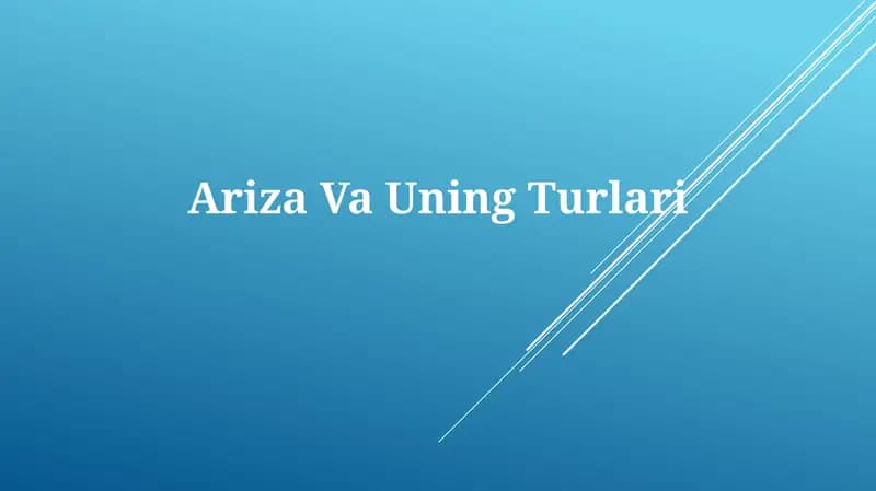 Ariza VaUningTurlari