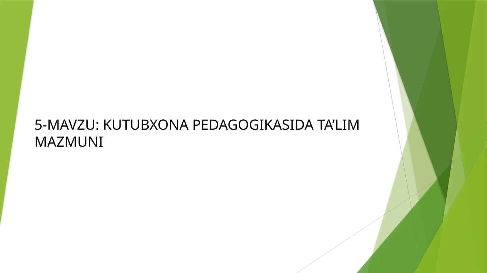 kutubxona pedagogika