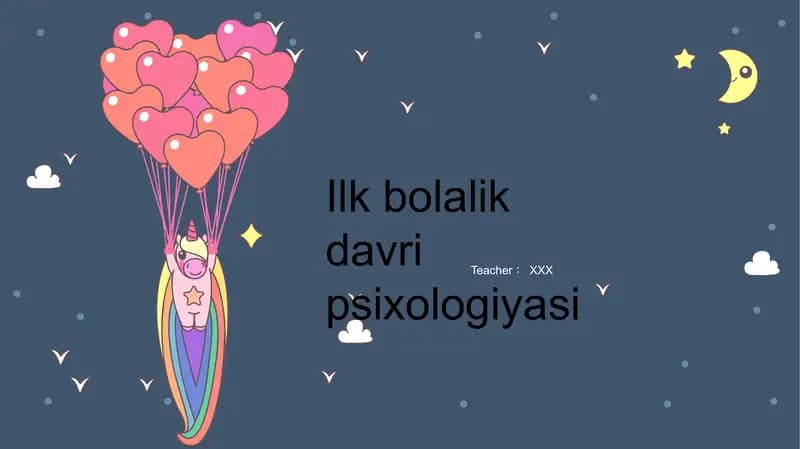 Ilk bolalik davri psixologiyasi