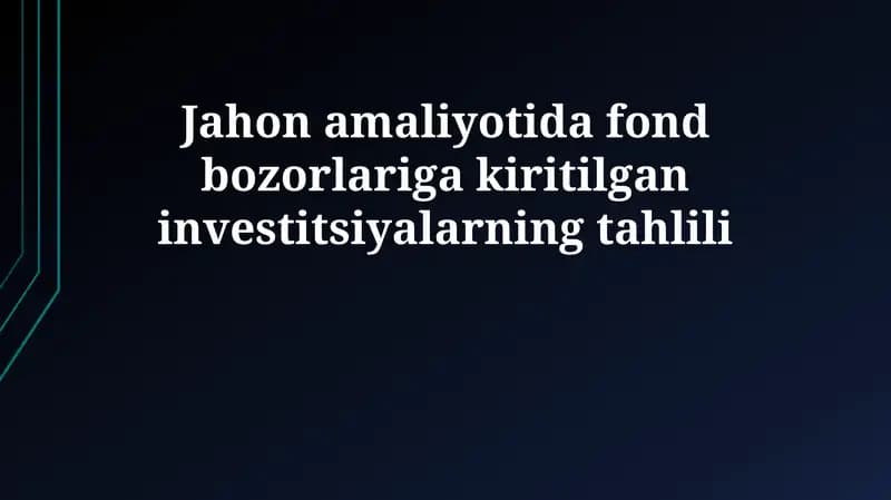 Investitsiya tahlili