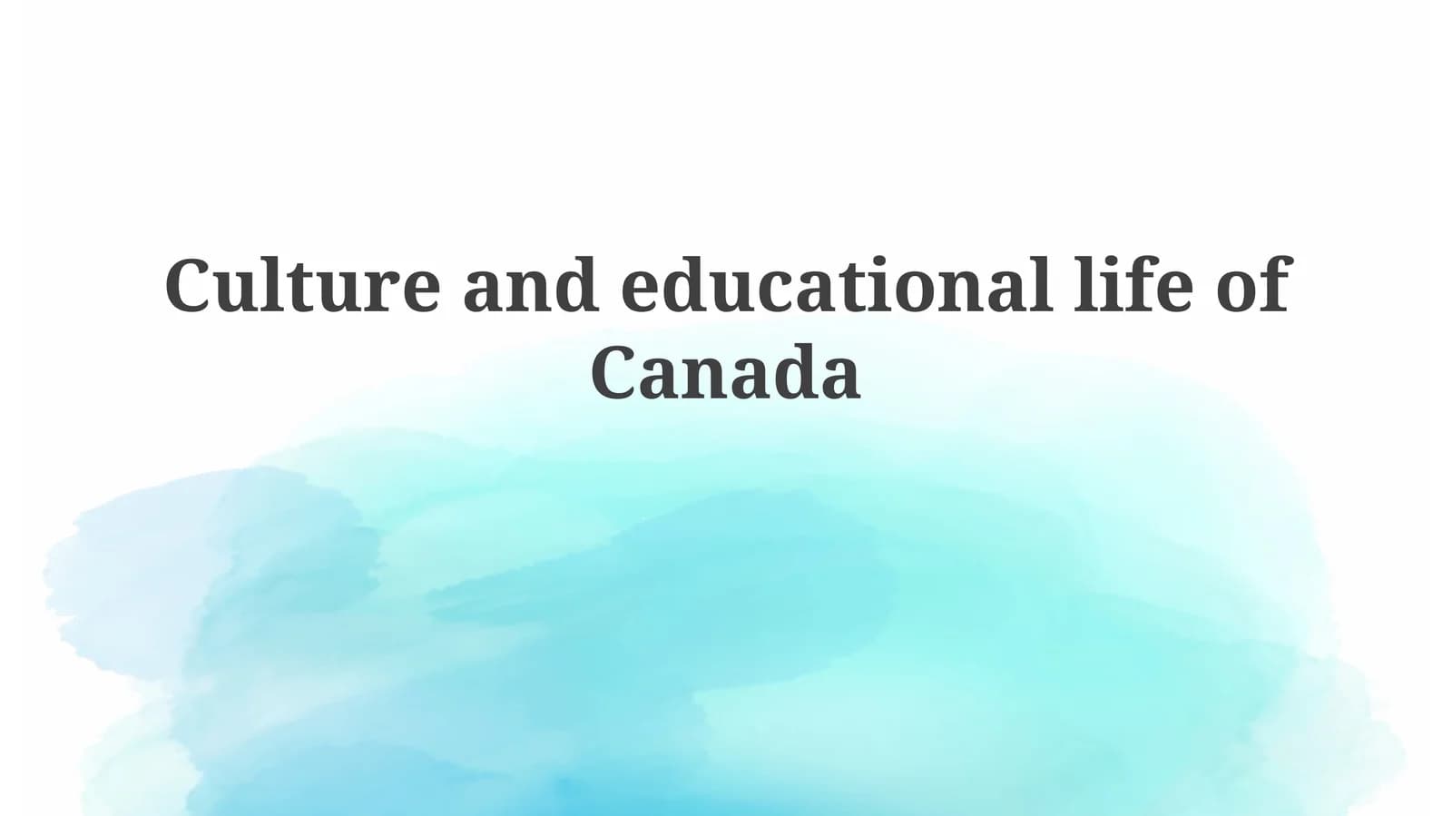 A Tapestry of Learning: Culture and Education in Canada