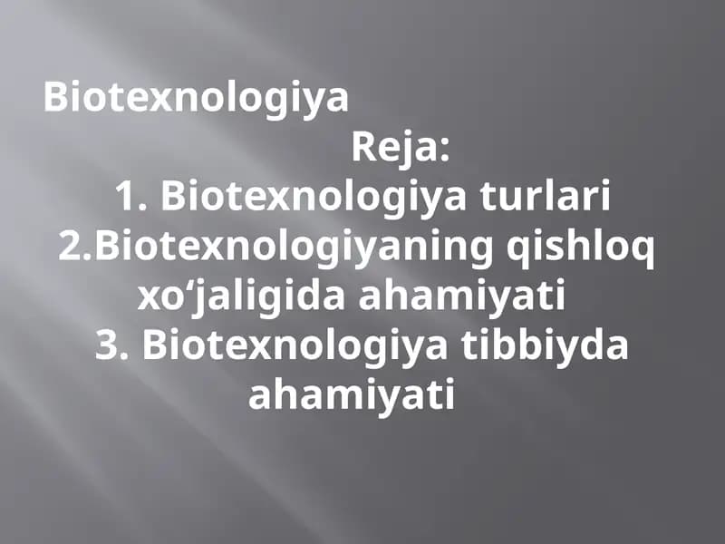Biotexnologiya