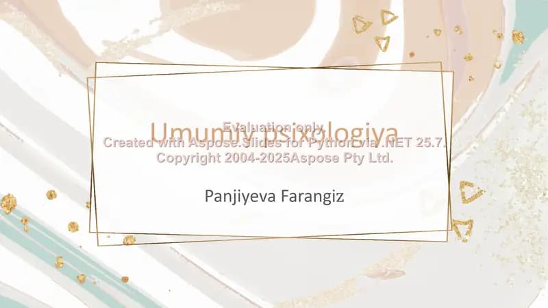 Umumiy psixologiya