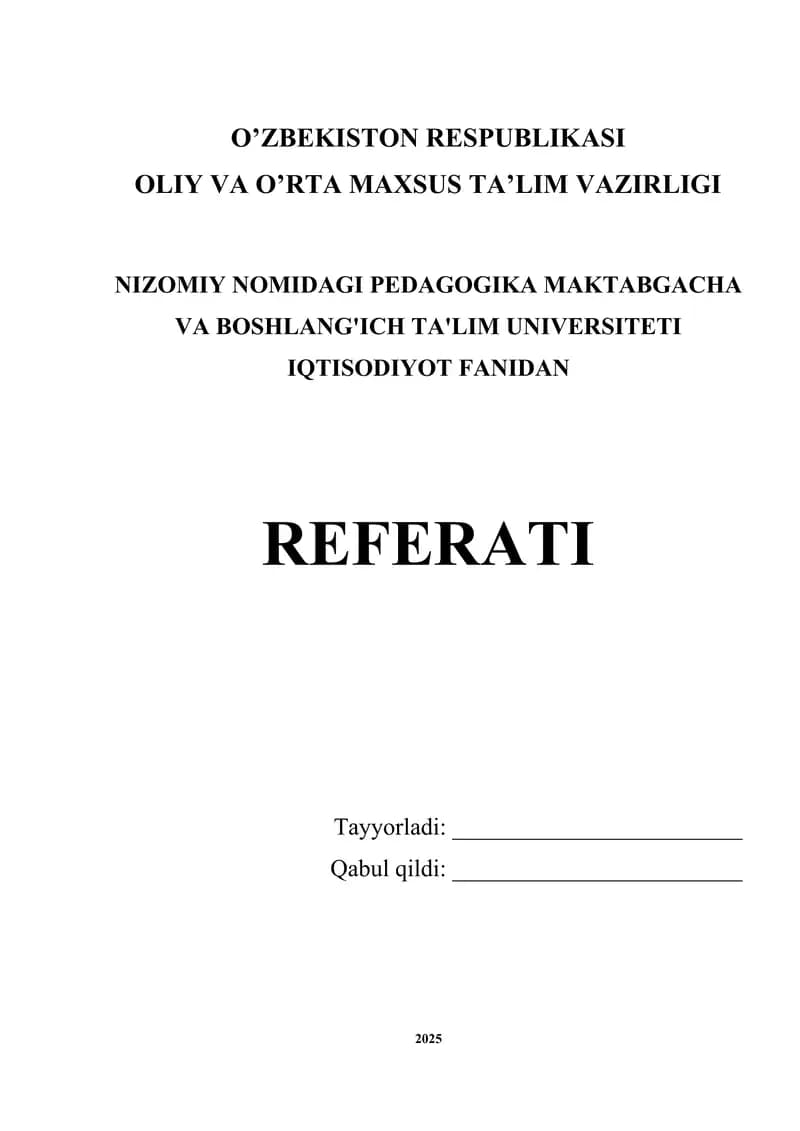 Bank marketingi mavzusida referat