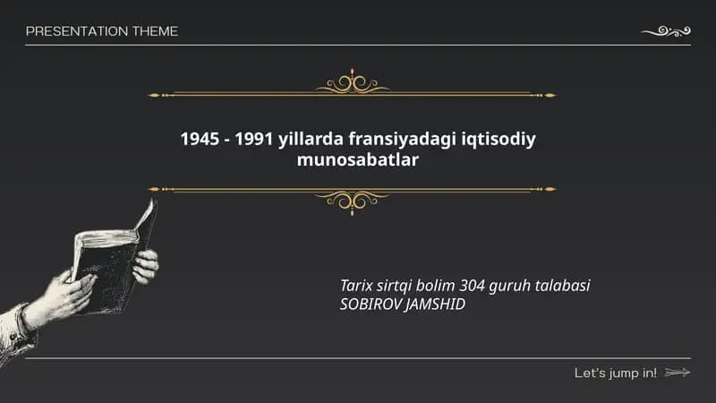 Fransiyadagi iqtisodiy munosabatlar