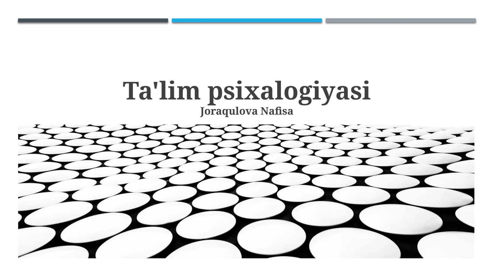 Pedagogik psixologiyada asoslar