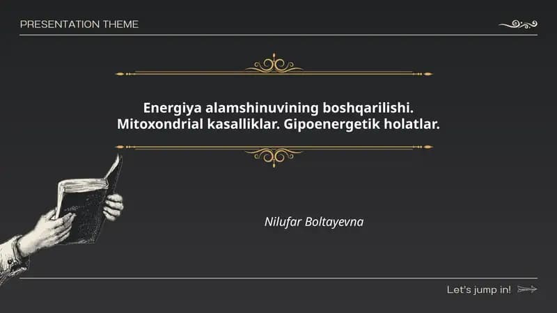 Energiya alamshinuvining boshqarilishi