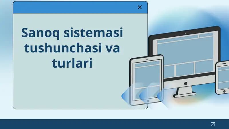 Sanoq sistemasi tushunchasi va turlari