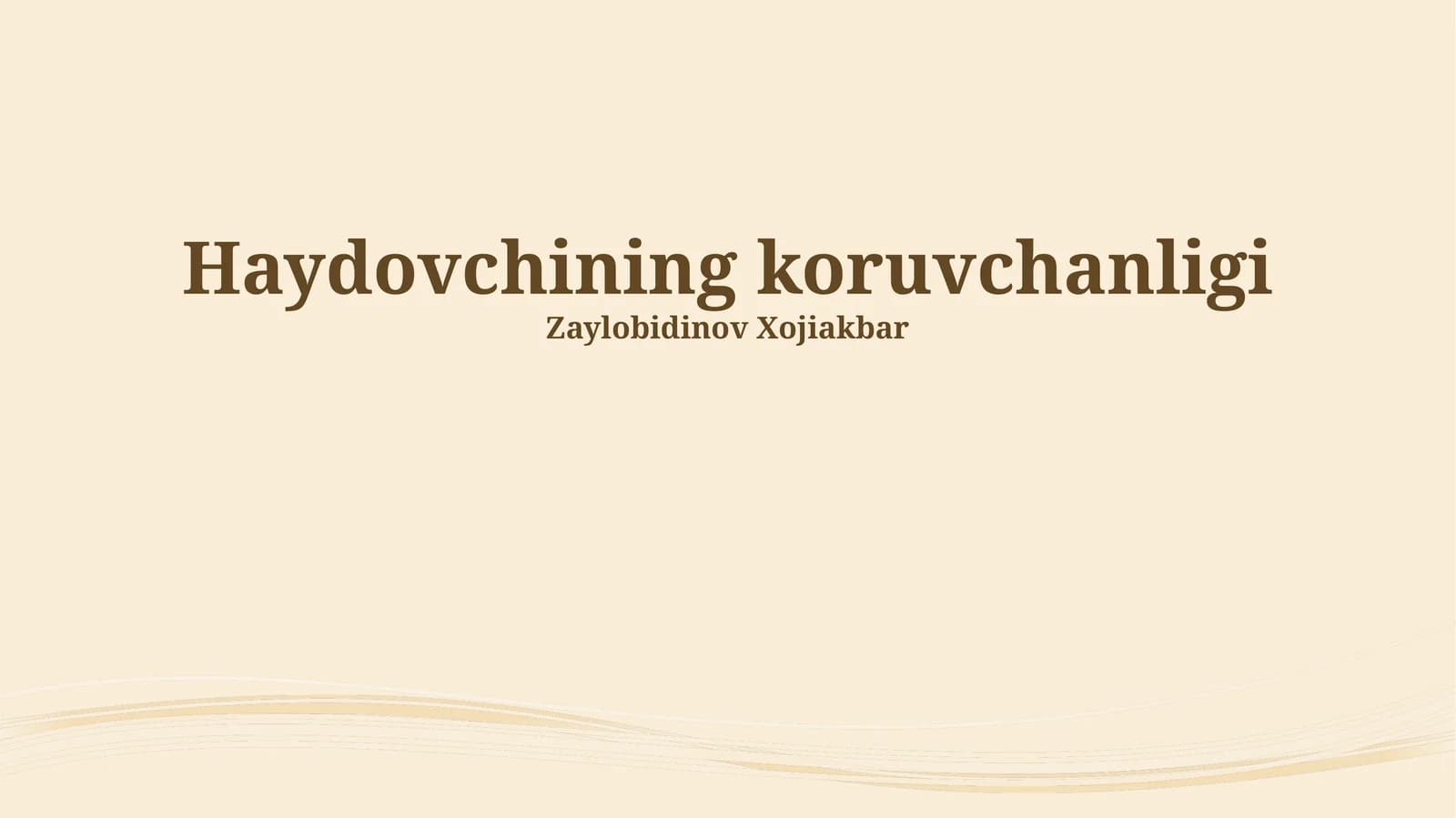 Haydovchining koruvchanligi