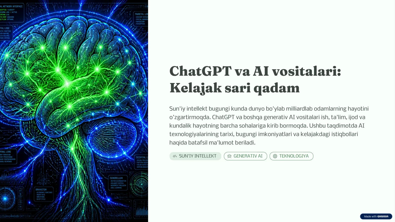 ChatGPT va AI vositalari: Kelajak sari qadam
