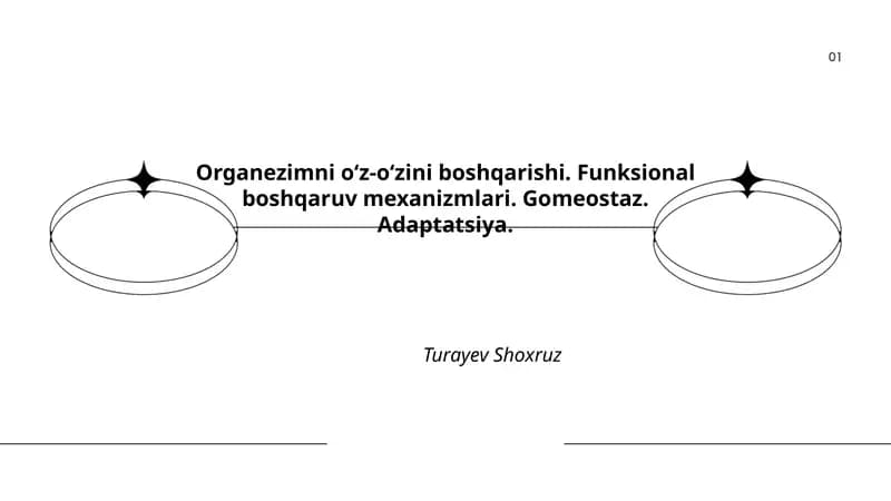 Organizmni oʻz-oʻzini boshqarishi