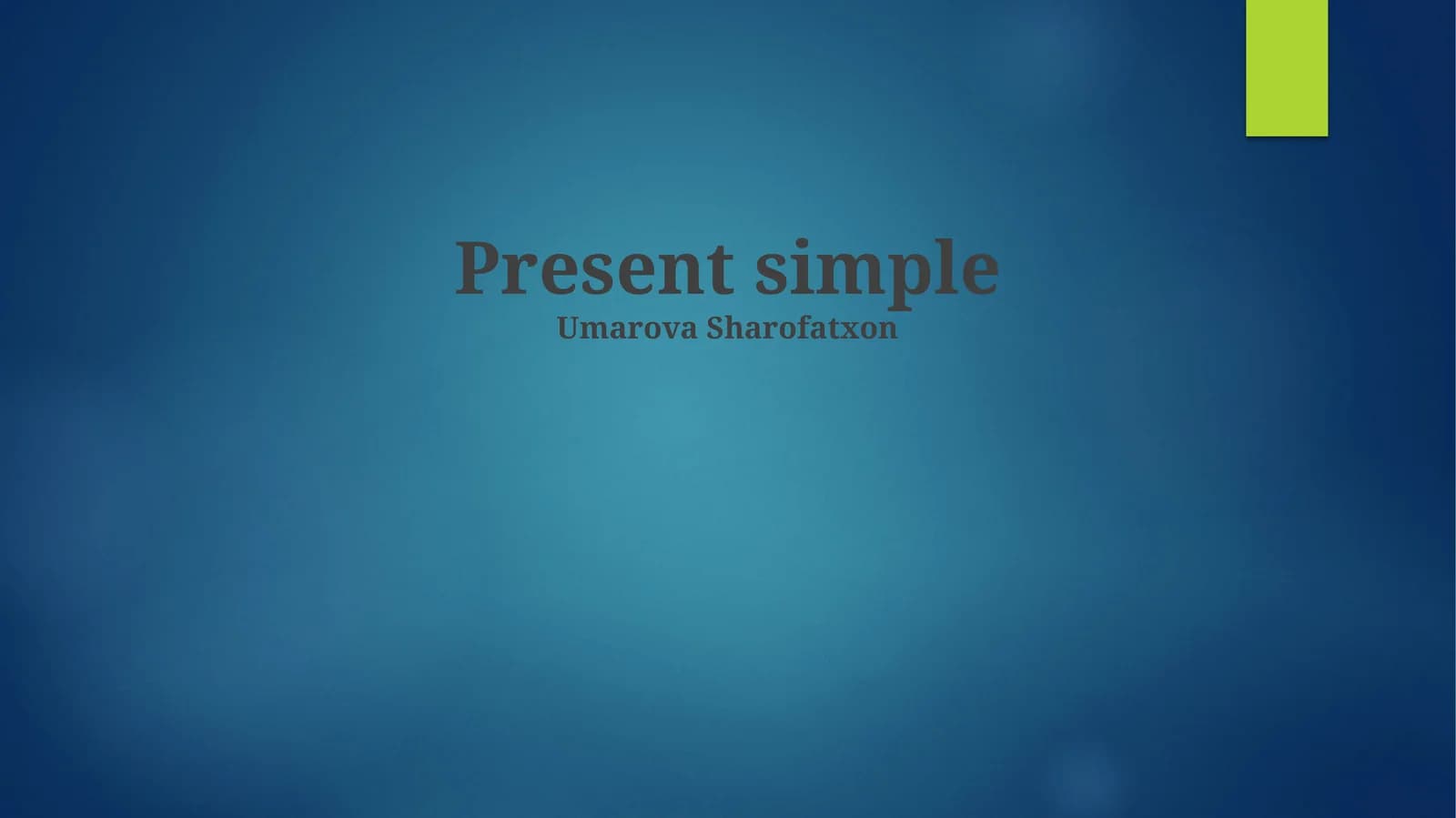 Present simple
