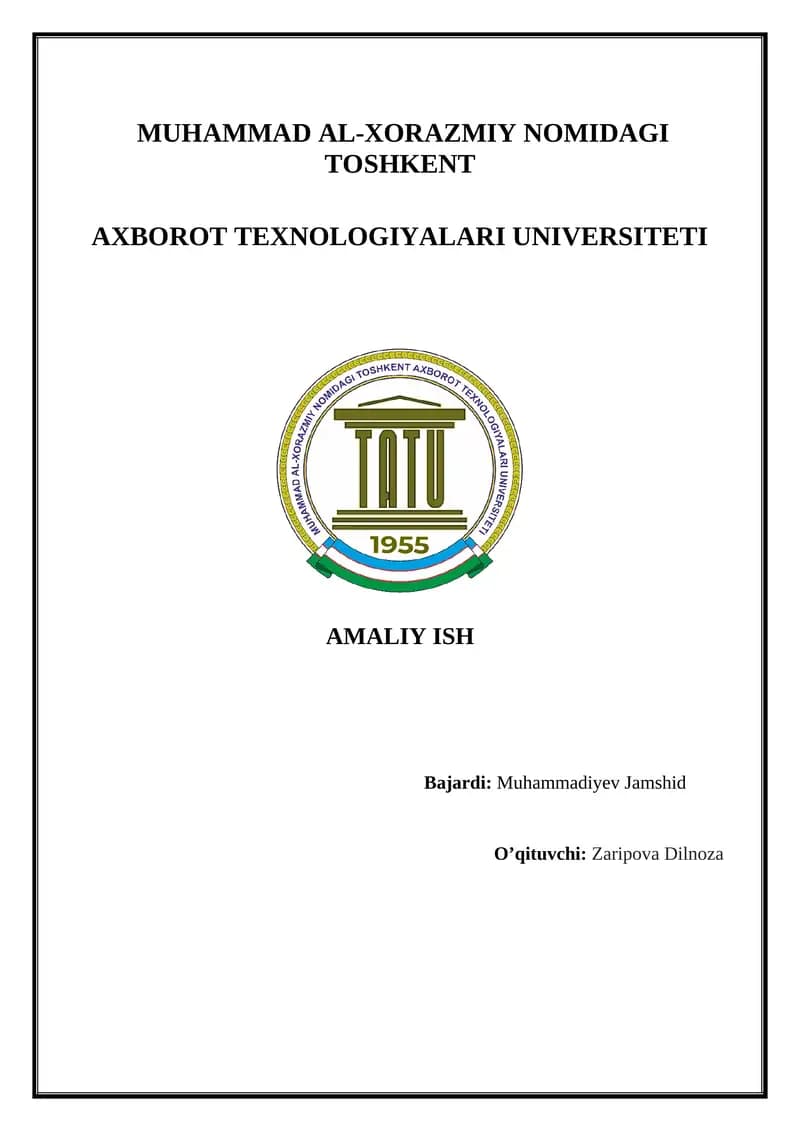 Ta'limning Amaldagi Shakllari